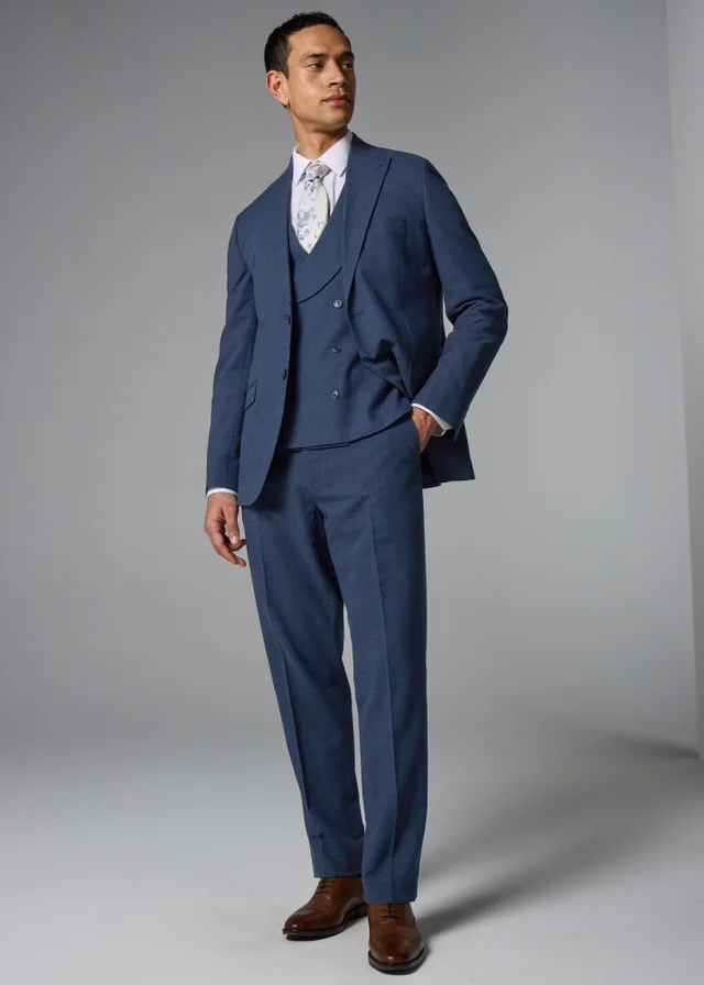 Taylor & Wright Highgrove Italian Navy Tailored Fit Suit Trousers