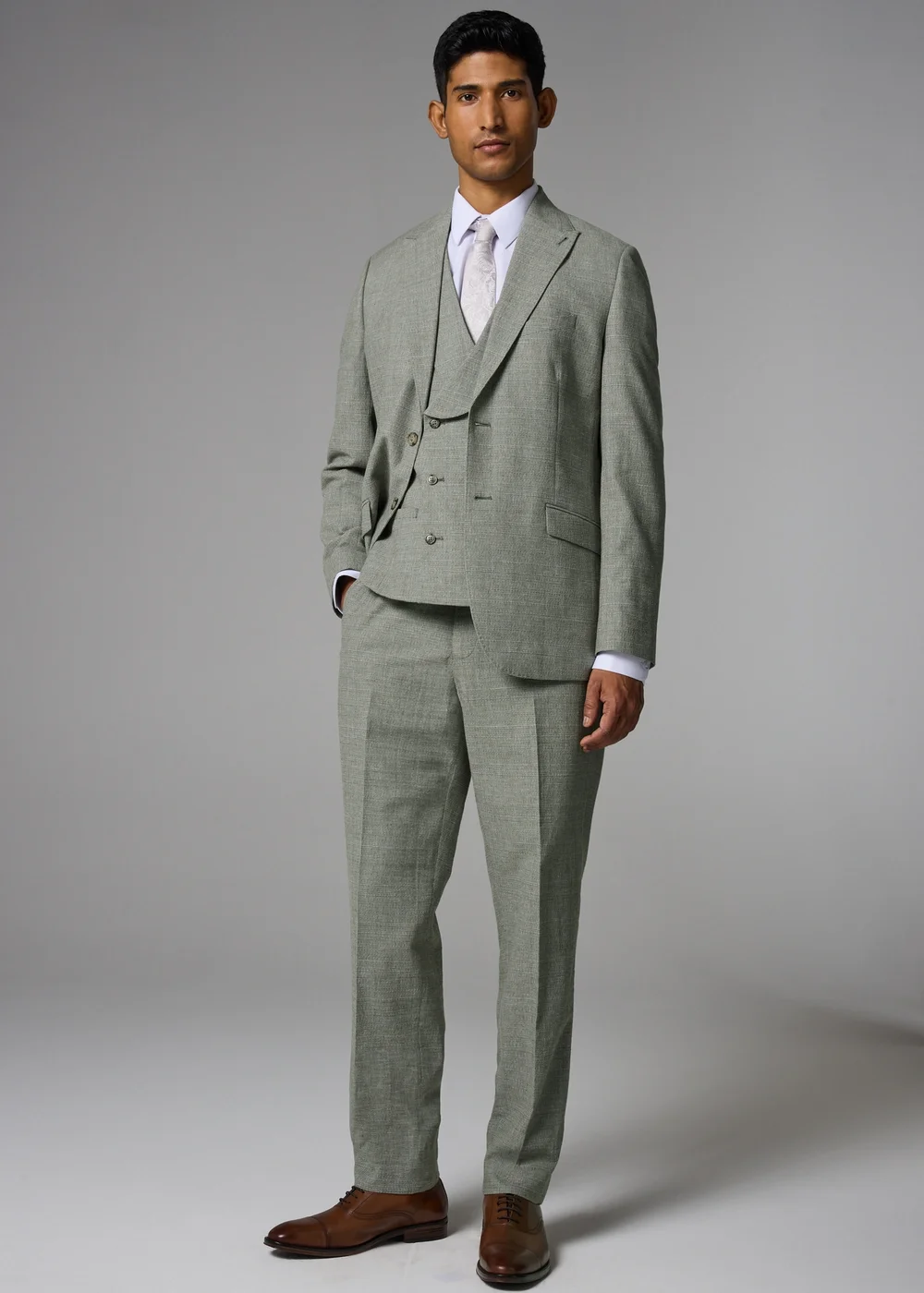 Taylor & Wright Eden Italian Green Tailored Suit Jacket - 38 S Image 2