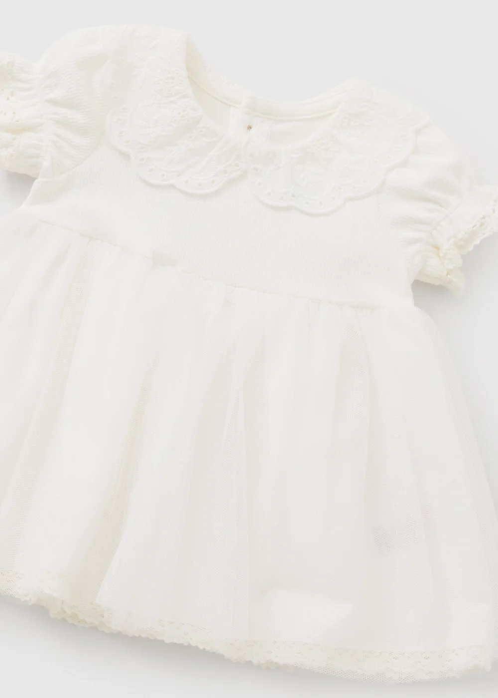 Baby White Mesh Dress (Newborn-23mths) - 0-3 months Image 2