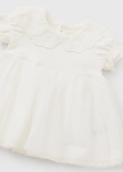 Baby White Mesh Dress (Newborn-23mths) - 0-3 months Image 2