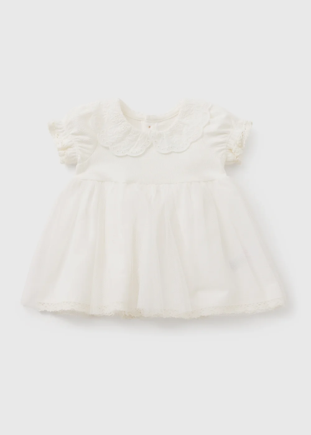 Baby White Mesh Dress (Newborn-23mths) - 0-3 months Image 1