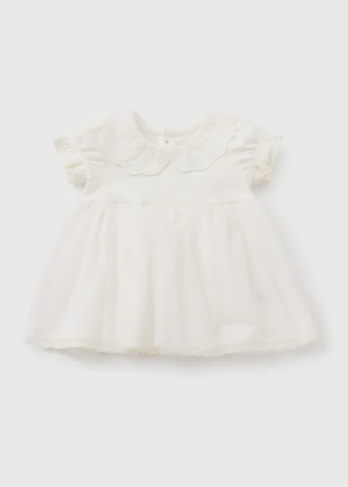 Baby White Mesh Dress (Newborn-23mths) - 0-3 months Image 1