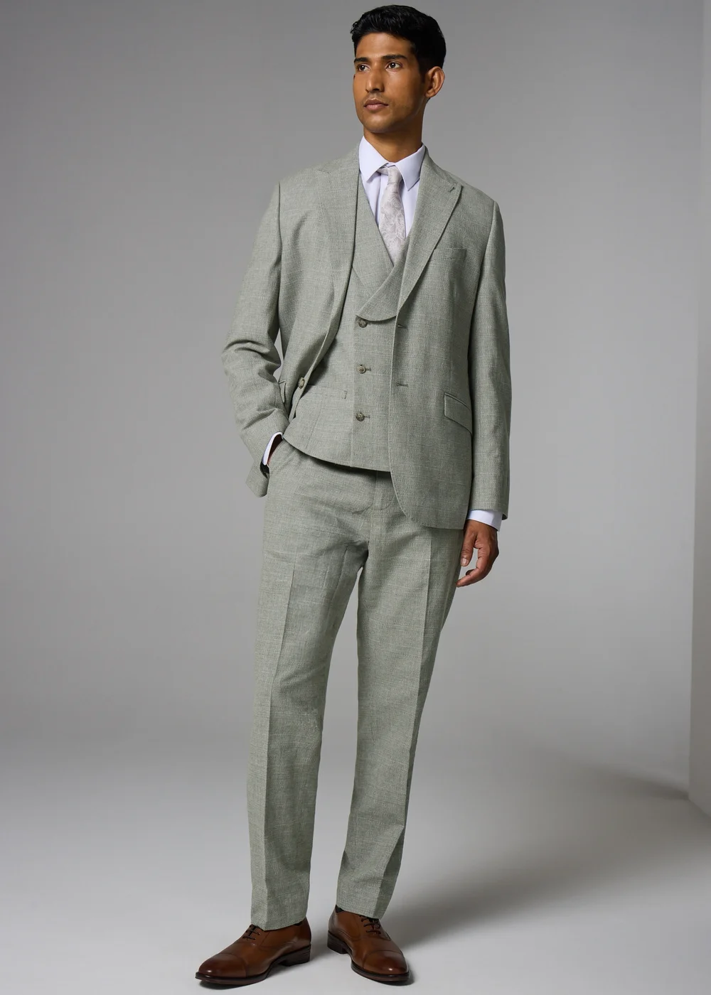 Taylor & Wright Eden Italian Green Tailored Fit Suit Trousers - 32 Waist 29 Leg Image 2