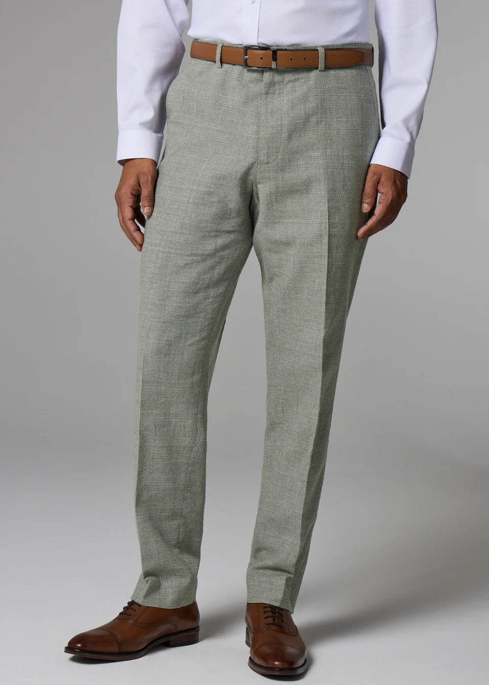 Taylor & Wright Eden Italian Green Tailored Fit Suit Trousers - 32 Waist 29 Leg Image 1
