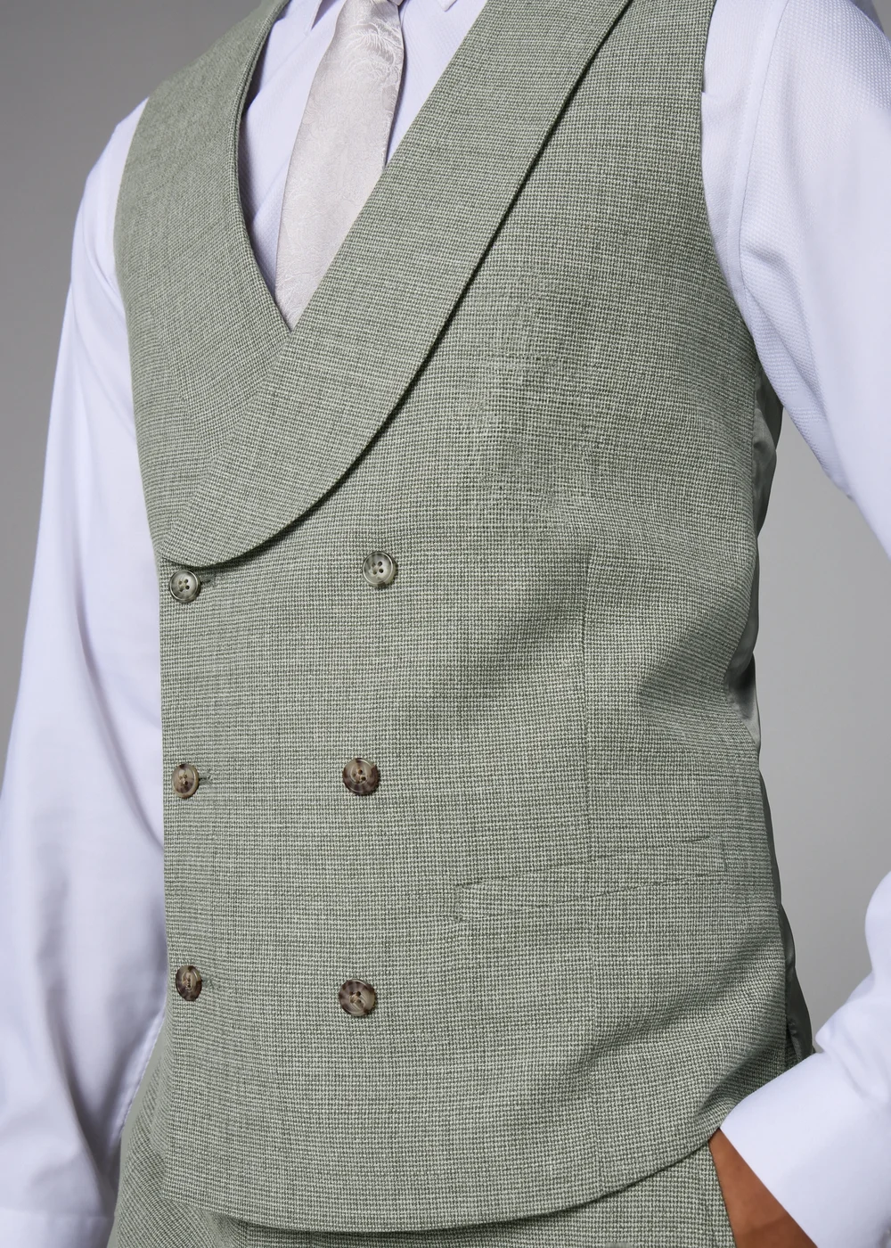 Taylor & Wright Eden Italian Green Suit Waistcoat - S Image 3