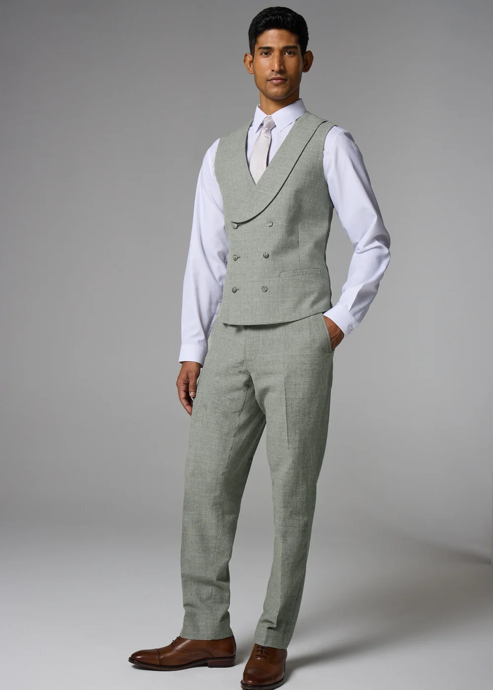 Taylor & Wright Eden Italian Green Suit Waistcoat - S Image 2