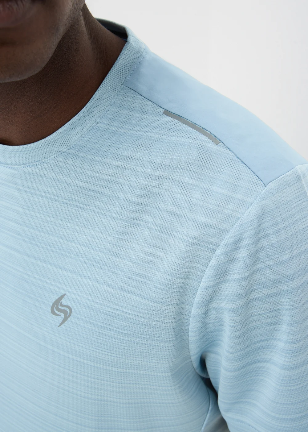 Souluxe Light Blue Space Dye Sports T-Shirt - 2XL Image 2