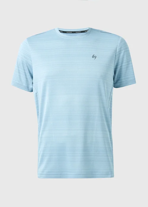 Souluxe Light Blue Space Dye Sports T-Shirt - 2XL Image 4