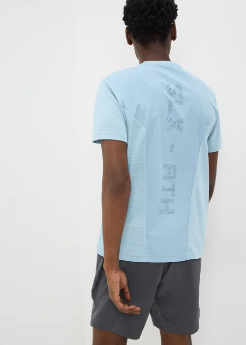 Souluxe Light Blue Space Dye Sports T-Shirt - 2XL Image 3