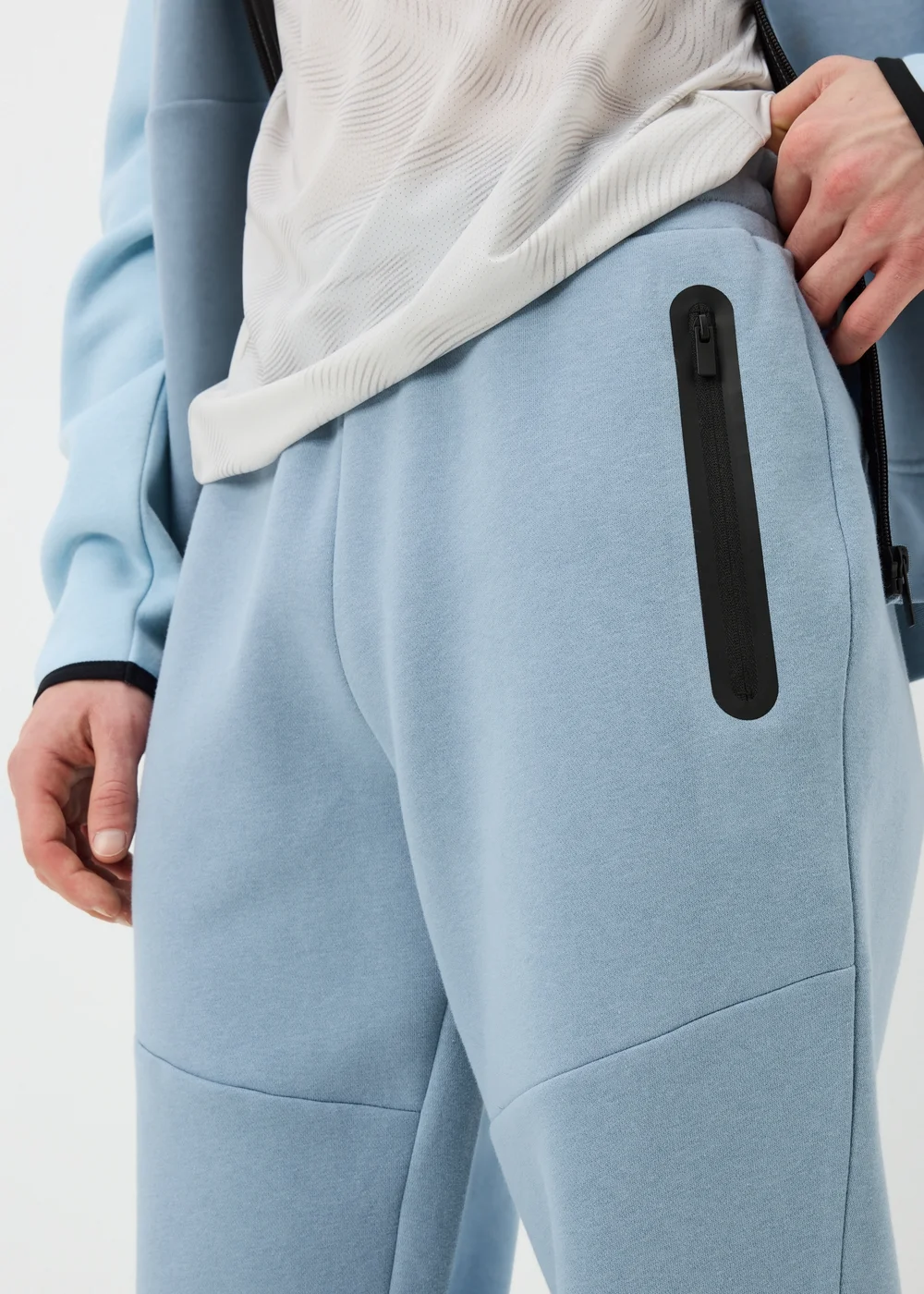 Souluxe Blue Panel Slim Fit Co Ord Jogging Bottoms - XL Image 3