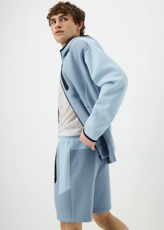 Souluxe Blue Panel Co Ord Jogger Shorts