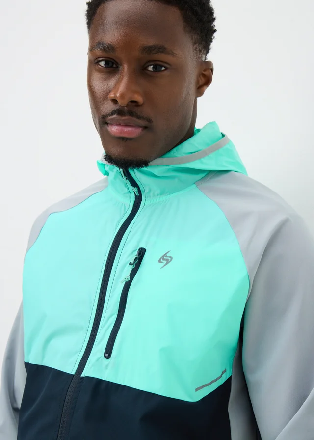 Souluxe Navy Woven Panel Zip Co Ord Sports Jacket