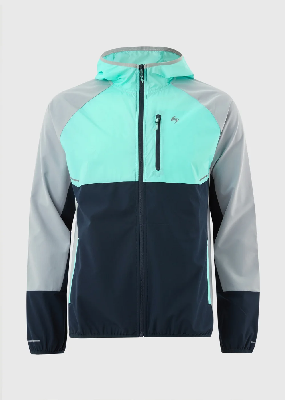 Souluxe Navy Woven Panel Zip Co Ord Sports Jacket - L Image 4