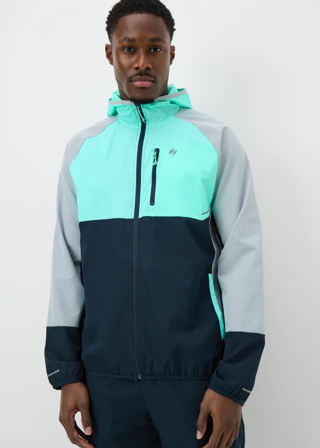 Souluxe Navy Woven Panel Zip Co Ord Sports Jacket