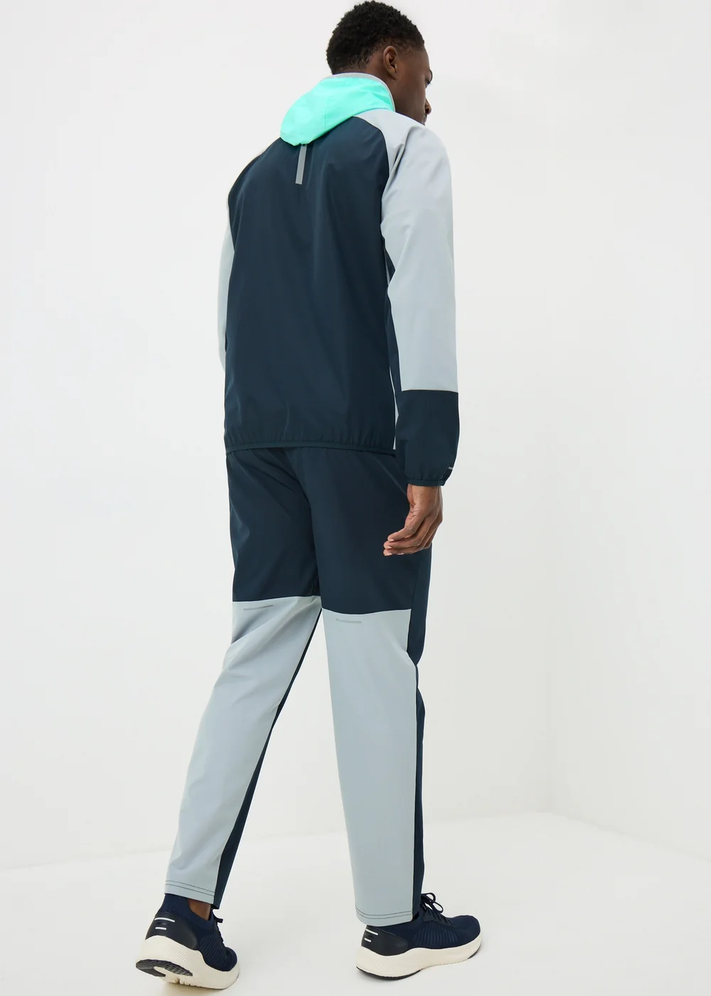 Souluxe Navy Woven Panel Co Ord Jogging Bottoms - XS Image 3