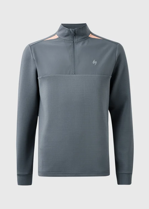 Souluxe Grey Panel Co Ord Half Zip Fleece - XS Image 4
