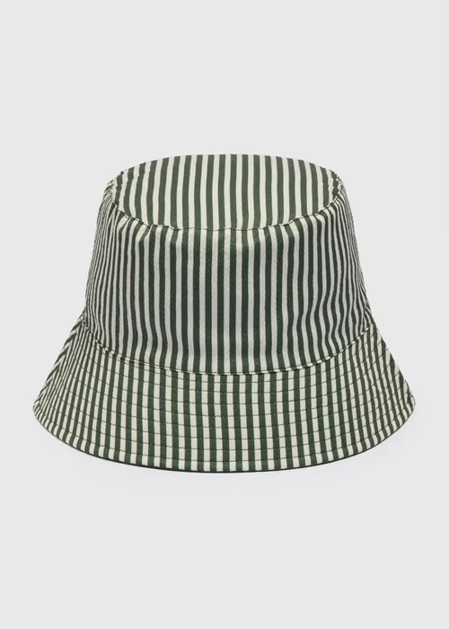 Green Stripe Reversible Bucket Hat - S/M Image 1