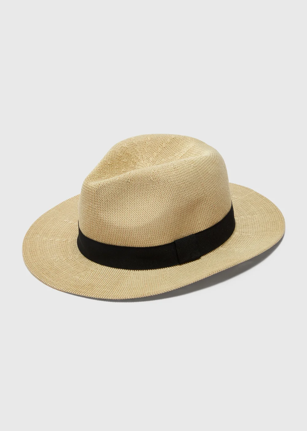 Cream Lightweight Fedora Hat - Small/Medium Image 1