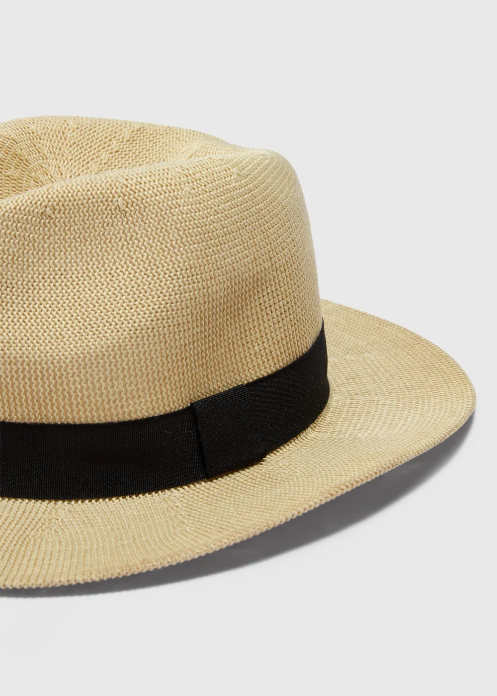 Cream Lightweight Fedora Hat - Small/Medium Image 2