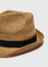 Brown Plait Yarn Trilby Hat - Small/Medium Image 2