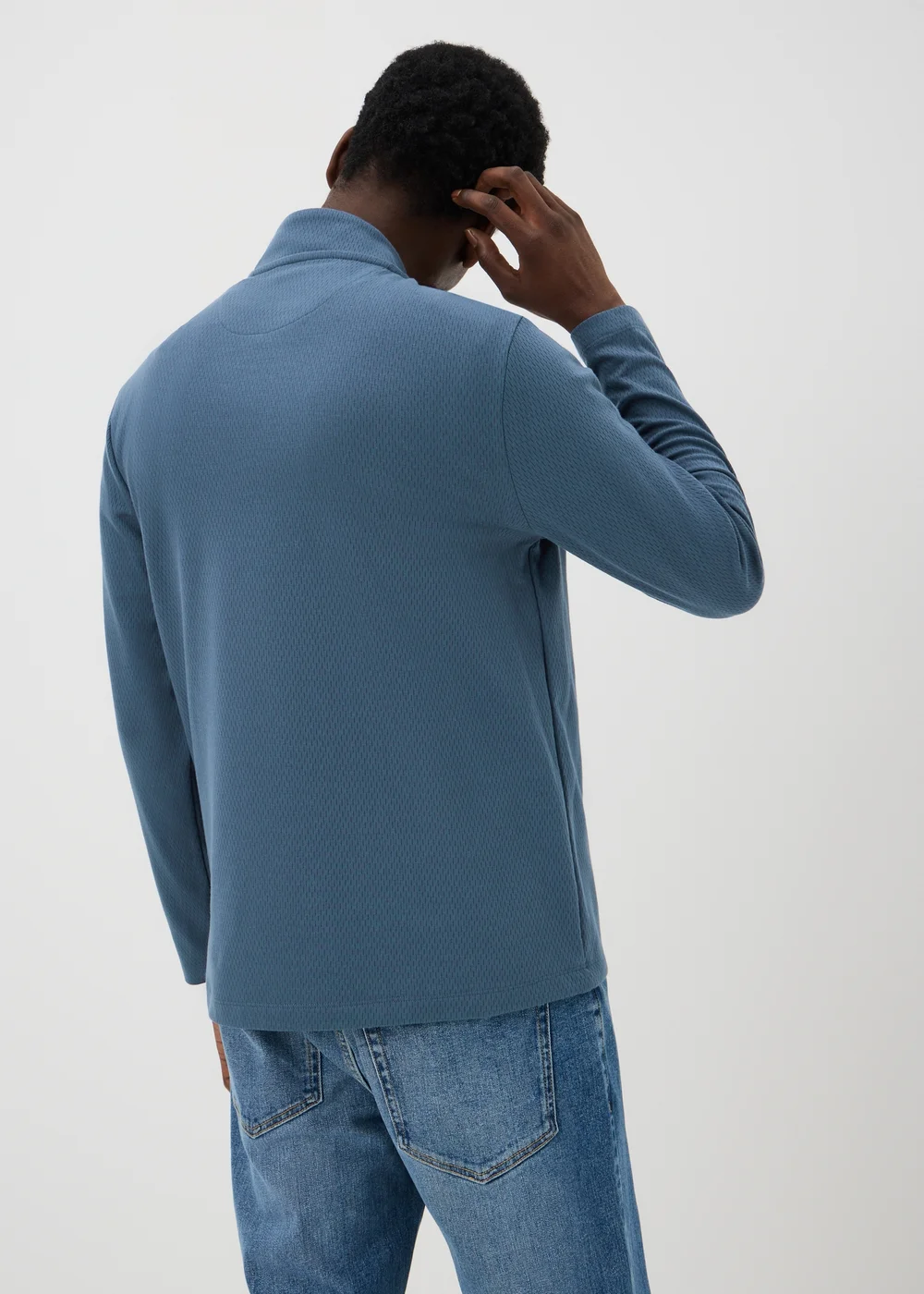 Blue Airtex Co Ord Half Zip Top - 3XL Image 2
