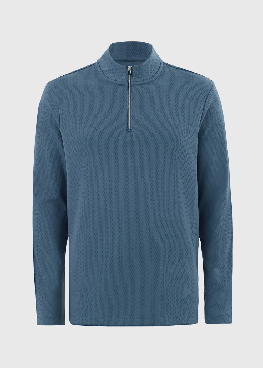 Blue Airtex Co Ord Half Zip Top - 3XL Image 4