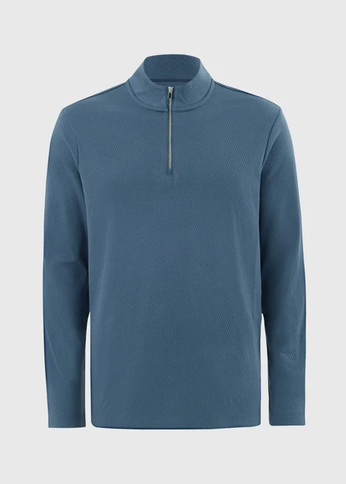 Blue Airtex Co Ord Half Zip Top - 3XL Image 4