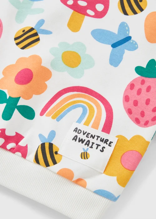 Girls Multicolour Rainbow Print Sweatshirt (1-7yrs) - 1-1.5 Yrs Image 2