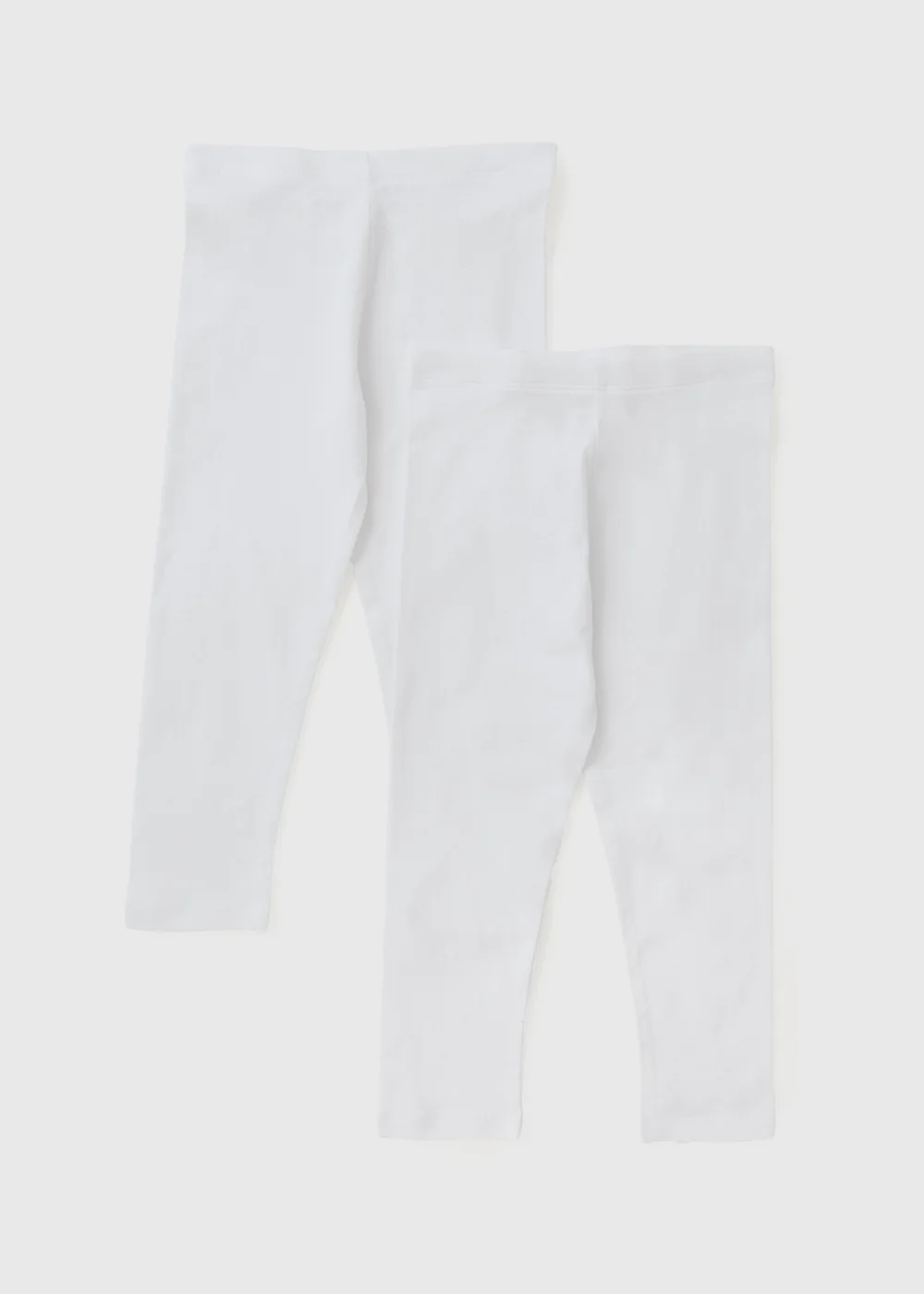2 Pack Girls White Leggings (1-7yrs) - 1 half year to 2 Image 1