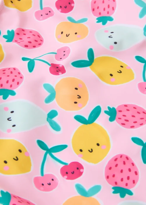 Girls Pink Fruit Swimming Costume (1-7yrs) - 1-1.5 Yrs Image 2