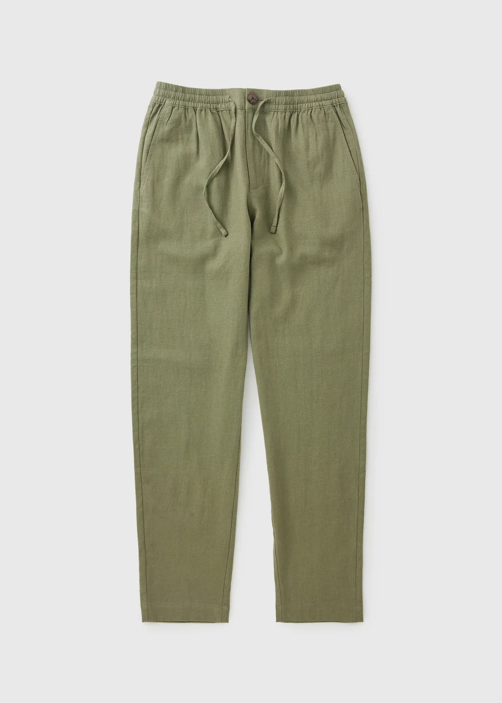 Sage Linen Blend Straight Fit Chinos - 30 R Image 4
