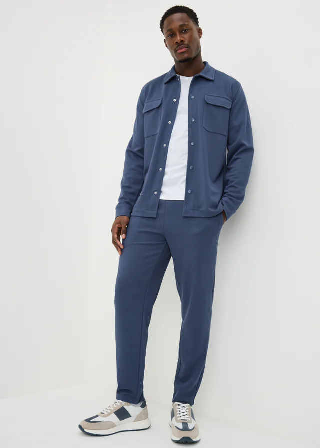 Blue Smart Co Ord Jogging Bottoms