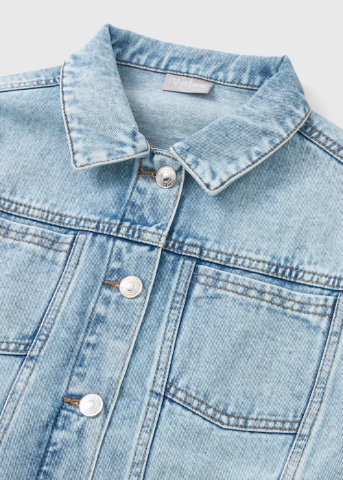 Girls Mid Wash Denim Jacket (7-15yrs) - 7 Yrs Image 2
