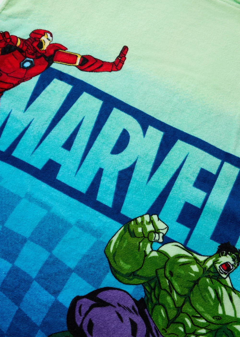 Marvel Boys Blue Poncho - One Size Image 2