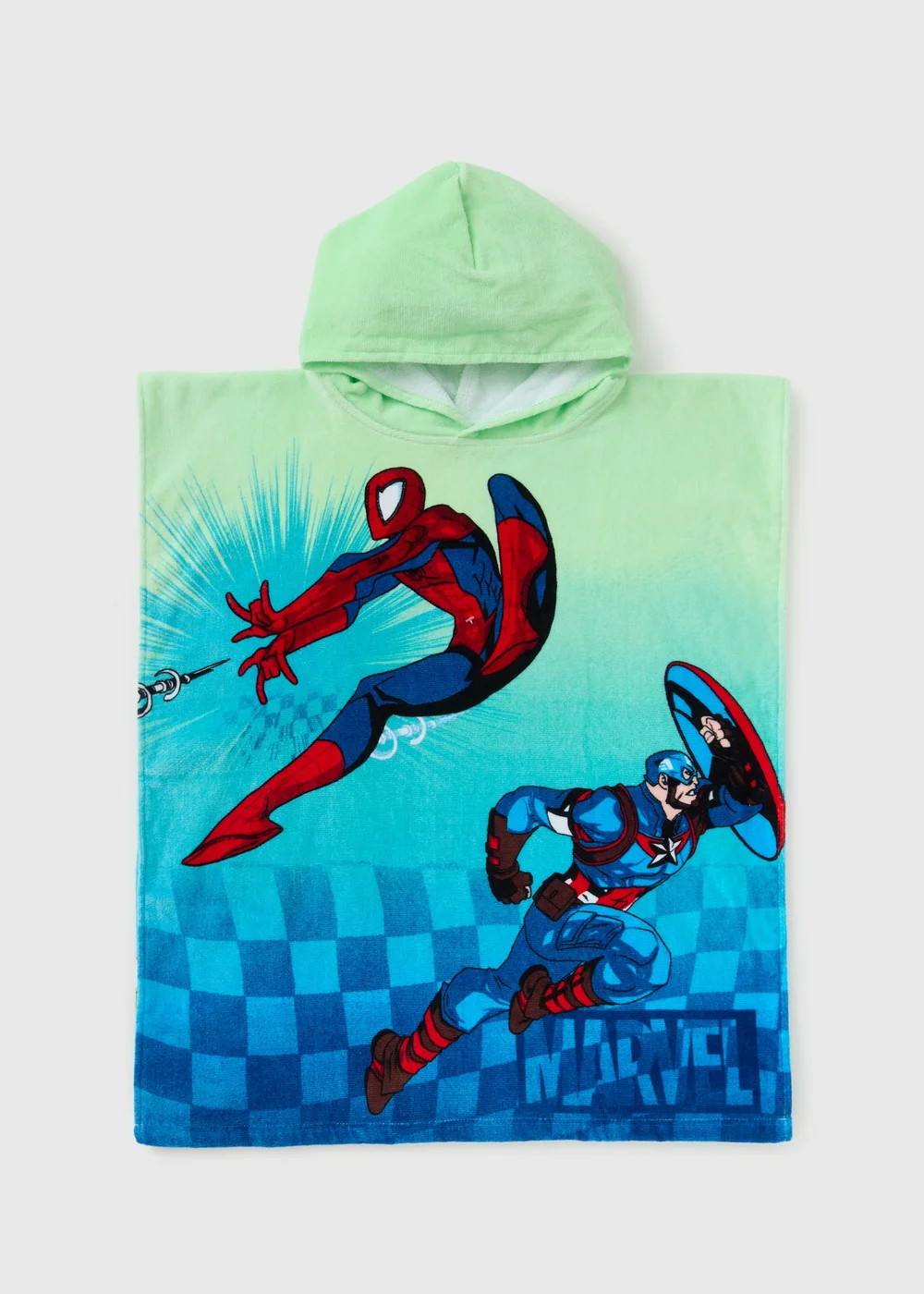 Marvel Boys Blue Poncho - One Size Image 1