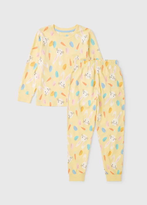 Kids Yellow Easter Bunny Long Pyjama Set (1-13yrs) - 1 half year to 2 Image 1