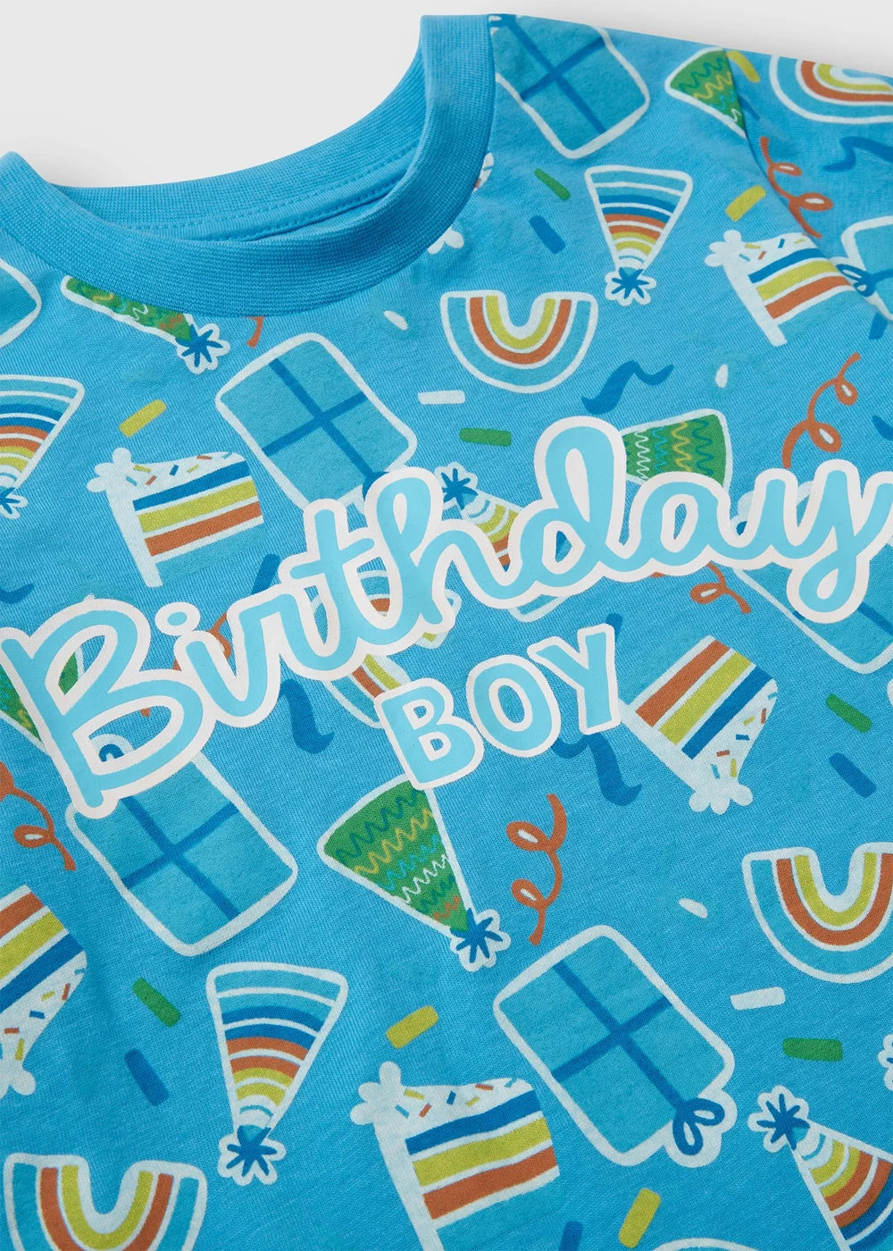 Boys Blue Birthday Boy Short Pyjama Set (1-7yrs) - 1 half year to 2 Image 2