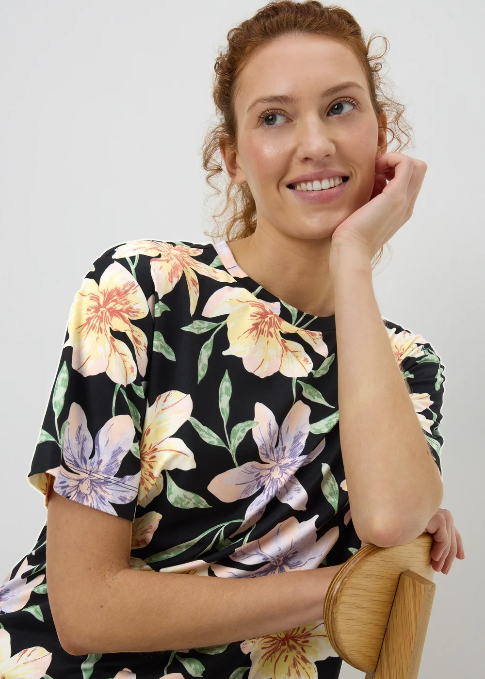 Black Floral Pyjama Set - Extra small Image 1