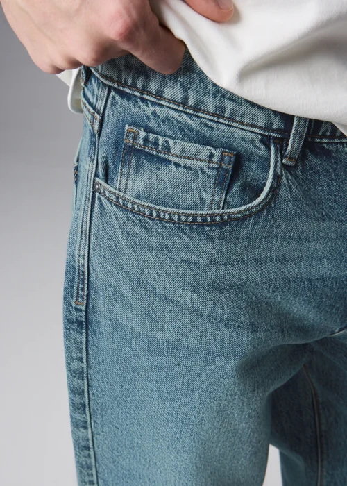 Green Wash Loose Fit Jeans - 30 S Image 5