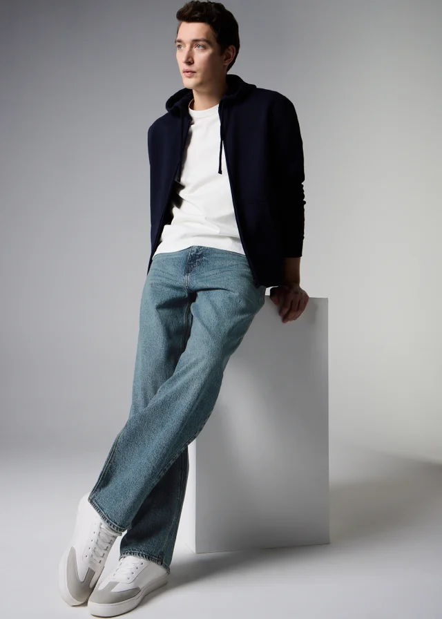 Green Wash Loose Fit Jeans