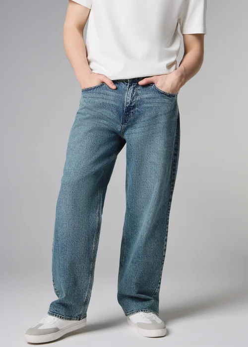 Green Wash Loose Fit Jeans - 30 S Image 3
