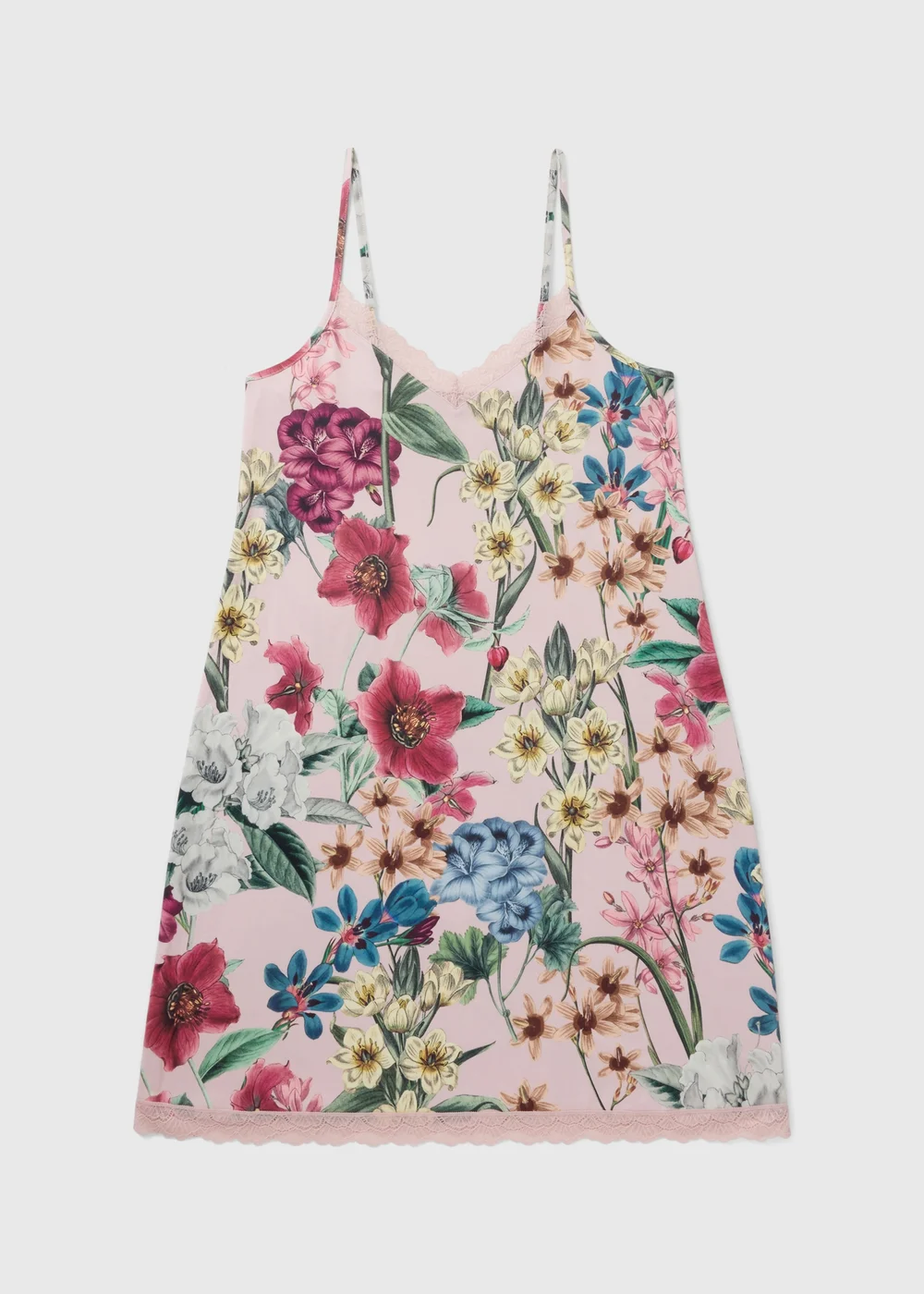 Pink Floral Chemise Nightie - Extra small Image 3