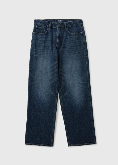 Dark Wash Loose Fit Jeans - 30 R Image 5