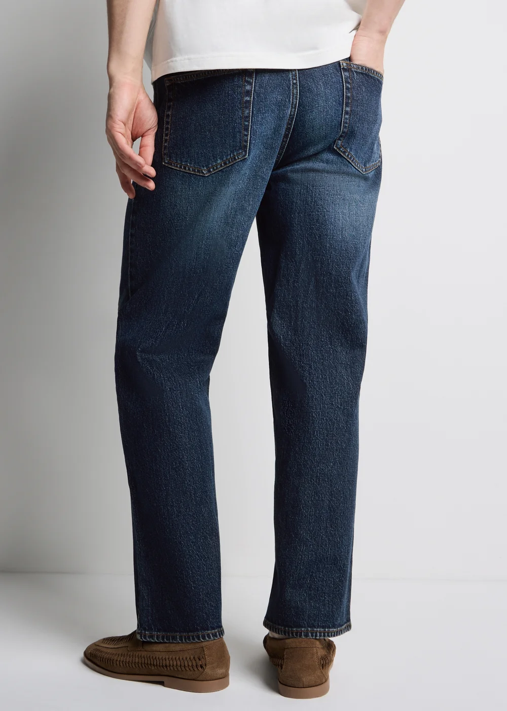 Dark Wash Loose Fit Jeans - 30 R Image 4