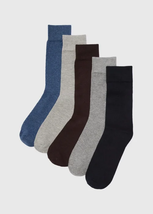 5 Pack Neutral Ankle Socks - 12-14 Image 1