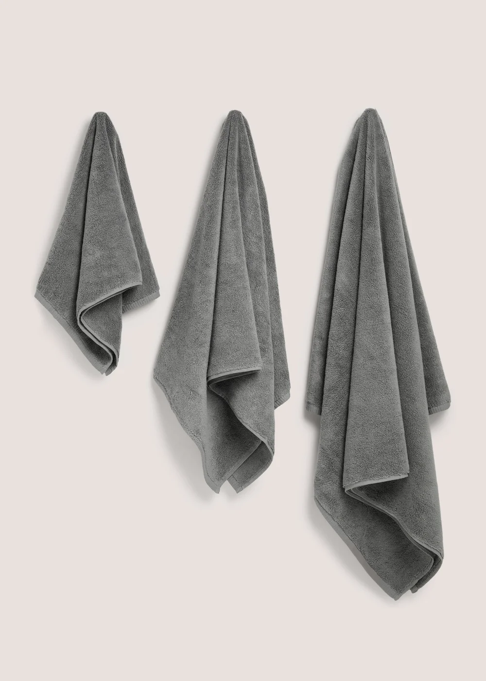 Grey Luxury Zero Twist Towels - Hand Towel Image 1