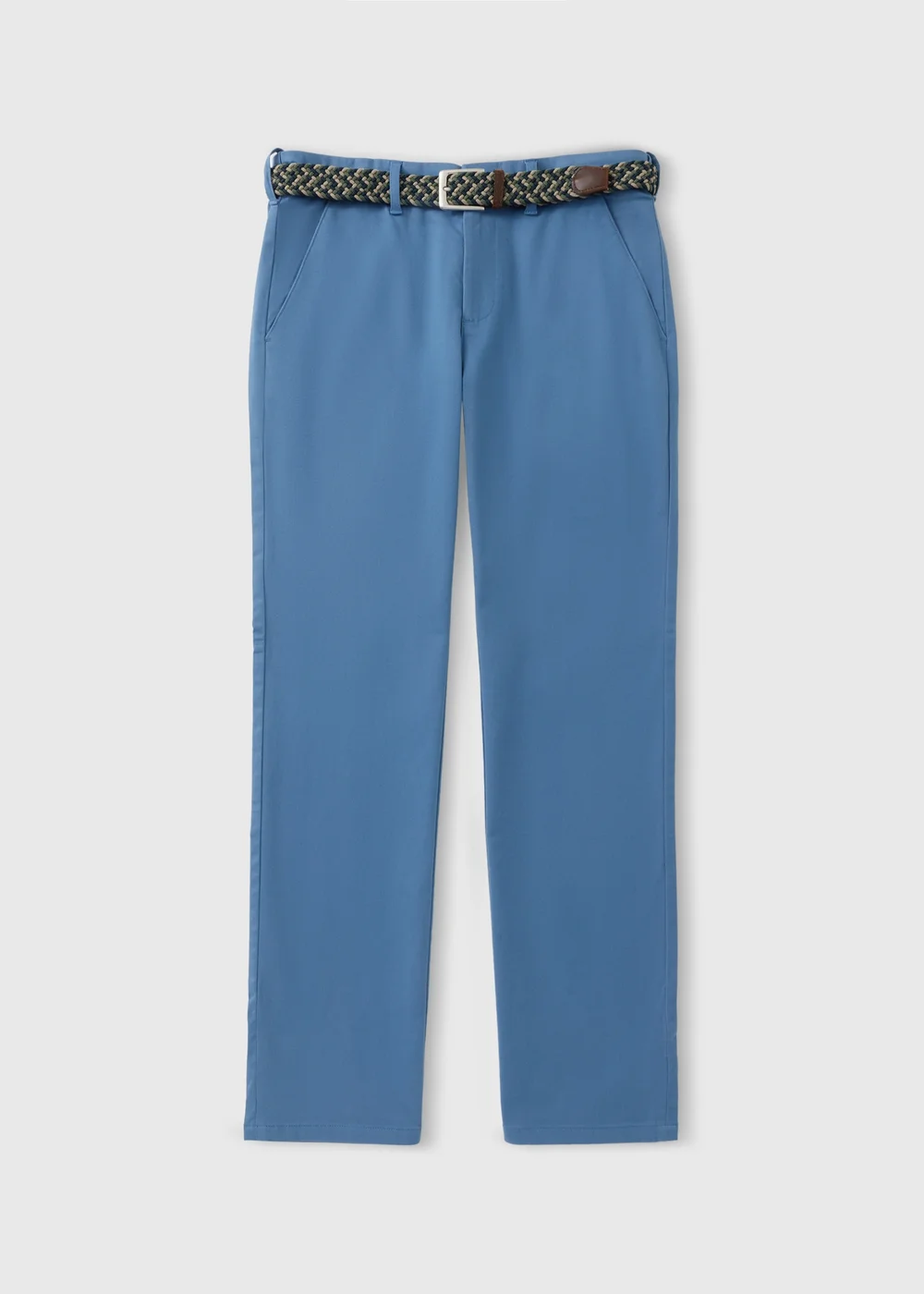 Lincoln Blue Belted Chino Trousers - 40 Waist Regular Image 4