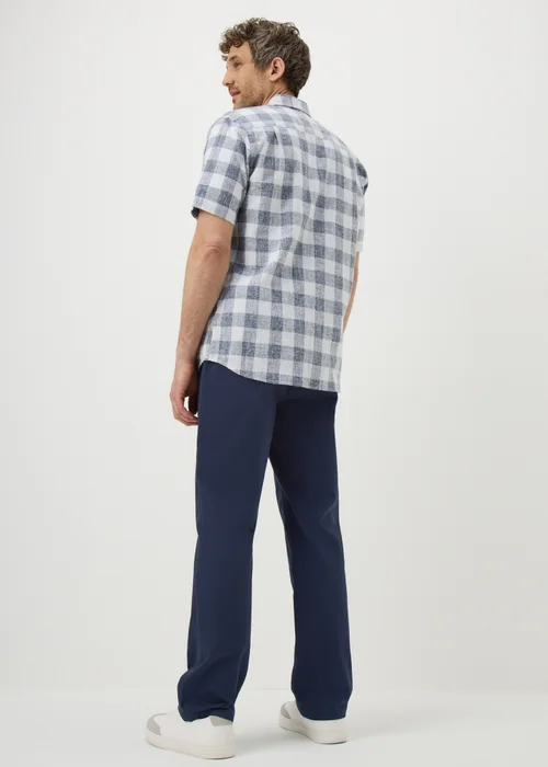 Lincoln Navy Belted Regular Fit Chinos - 32 Waist Regular Image 2