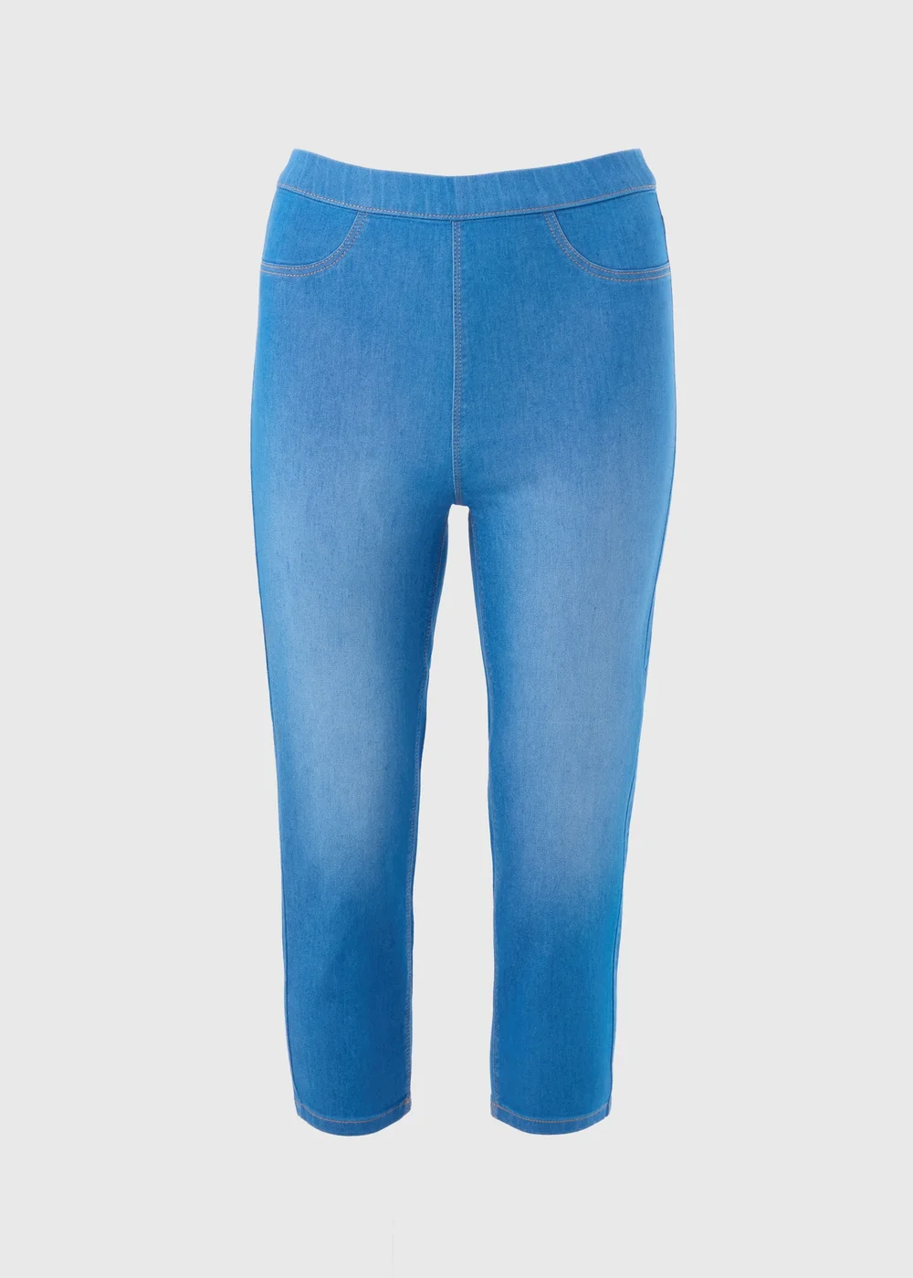 Bright Blue Rosie Stretch Cropped Jeggings - 28 Image 4