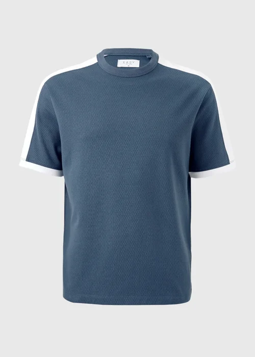 Blue Textured Co Ord T-Shirt - 2XL Image 3